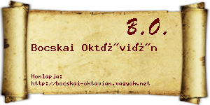 Bocskai Oktávián névjegykártya